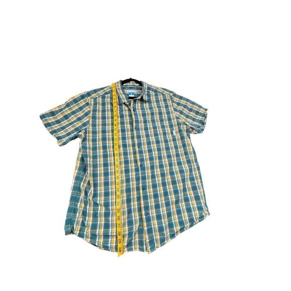 Columbia Men's Omni-Shade Short Sleeve Plaid Shirt Size L Sun Protection 100% Co - Picture 6 of 10